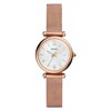 Fossil ES4433 Carlie Mini Rose Tone Mesh Bracelet Watch - W07122