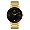 Bulova 97D116 Modern Gold Tone Diamond Bracelet Watch - W09107