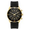Bulova 98A250 Gold Tone Black Silicon Strap Watch - W09206