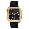 Fossil FS5981 Inscription Gold Plated Black Silicone Strap Watch - W10311