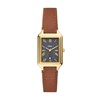Fossil ES5303 Raquel Gold Plated Brown Leather Strap Watch - W10330