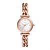 Fossil ES5330 Carlie Rose Gold Plated Curb Bracelet Watch - W10343