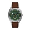 Fossil FS6100 Machine Chronograph Brown Leather Strap Watch - W10399