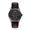 Fossil FS6191 Townsman Tourbillion Tic Brown Leather Strap Watch - W10499