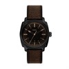 Fossil FS6187 Machine Black IP Brown Leather Strap Watch - W10501