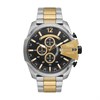 Diesel DZ4581 Mega Chief Chronograph Two Tone Black Dial Bracelet - W11334