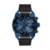 Diesel DZ4703 Spiked Chronograph Blue IP Black Leather Strap Watch - W11371