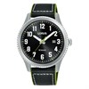 Lorus RH985RX9 Black/Green Leather Strap Watch - W16340