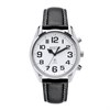Acctim 60553 Radio Controlled Black Leather Strap Talking Watch - W2214
