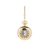 Jean Pierre G300P Gold Plated Half Hunter Moon Phase Pocket Watch And Chain - W2386