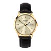 Sekonda 1838 Gold Tone Black Leather Strap Watch - W31202