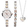 Sekonda 2982G Silver And Rose Tone Watch, Necklace And Bracelet Gift Set - W32193