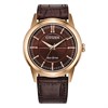 Citizen AW2113-16X Rolan Eco-Drive Brown Leather Strap Watch - W38501