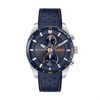 HUGO 1530371 Fast Multifunction Blue Leather Strap Watch - W45412