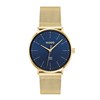 HUGO 1530473 Style Gold Tone Blue Dial Mesh Bracelet Watch - W45473