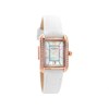 Rotary LS02652/41 Rose Gold Plated White Leather Strap Watch - W6315