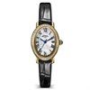 RLS10074/41 Rotary Heritage Astoria Oval Stone Set Black Leather Strap Watch - W64262