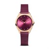 BERING 17031-969 Ultra Slim Burgundy Milanese Mesh Bracelet Watch - W74129