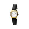Limit 6599.50 Vintage Gold Plated Black Leather Strap Watch - W7726