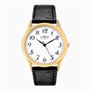 Limit 5066.01 Gold Plated Black Leather Strap Watch - W7734