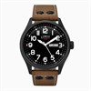 Limit 5492.01 Pilot Black Ionic Finish Tan Leather Strap Watch - W7762