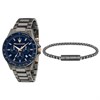 Maserati R8873640020 Sfida Grey IP Watch And Bracelet Gift Set - EXCLUSIVE - W81193