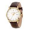 Maserati R8851118018 Epoca Slim Gold Tone Brown Leather Strap Watch - W81346
