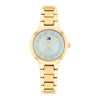 Tommy Hilfiger 1782904 Gold Tone Aqua Blue Dial Bracelet Watch - W95460