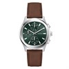 Guess GW1049G1 Brown Strap Green Dial Silver Tone Case Watch - W96431