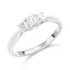9ct White Gold Trilogy Ring - 50pts - X10169