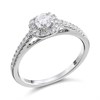 Polar Fire 9ct White Gold Diamond Halo Cluster Ring - 1/2ct - X10261
