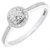 9ct White Gold Diamond Halo Cluster Ring - 20pts - X10278