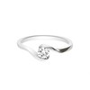 18ct White Gold Diamond Twist Solitaire Ring - 30pts - X10965