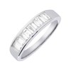 18ct White Gold Baguette Cut Half Eternity Ring-50pts - X11115