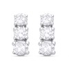 18ct White Gold Diamond Trilogy Stud Earrings - 60pts per pair - X11287
