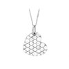 9ct White Gold Cubic Zirconia Heart Necklace - X50502