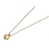 9ct Gold Bella Baby Pink Enamel Crystal Set Necklace - X50782