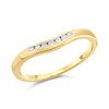 9ct Gold Diamond Wishbone Ring - 7pts - Z031041