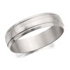 18ct White Gold Banded Wedding Ring - 5mm - Size O Only - Z08295