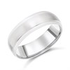 9ct White Gold Satin And Polished Wedding Ring - 7mm - Size V Only - Z10869