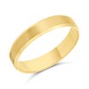 9ct Gold Flat Matt Centre Chamfered Edge Wedding Ring - 4mm - Size R - Z12427