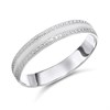 9ct White Gold Beaded Edge Wedding Ring - 4mm - Size V - Z13633