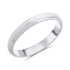9ct White Gold Heavyweight D Shaped Wedding Ring - 2.5mm- Size J - Z15849
