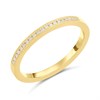 9ct Yellow Gold 2mm Diamond Half ET/Wedding Ring - 10pts - Z15891