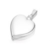 Silver Large Heavyweight Memorial Heart Pendant - Z4005