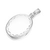 Silver Engraved Edge Oval Memorial Locket - Z4007