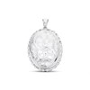 Silver Engraved Oval Photo Locket - Z4043