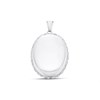 Silver Plain Oval Photo Locket - Z4044