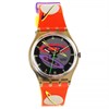 Swatch Silver Planet 1993 Collectable Orange Strap Watch- GM112 - Z4312