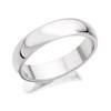 18ct White Gold Heavyweight D Shaped Wedding Ring - 4mm - Size M Only - Z50393